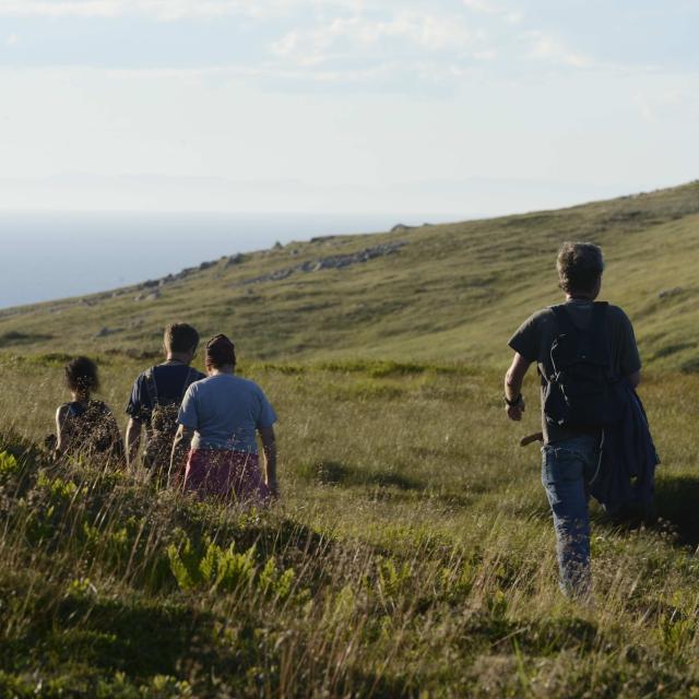 Balade pédestre au coucher du soleil dans le Cap de Miquelon, le 1 août 2016 