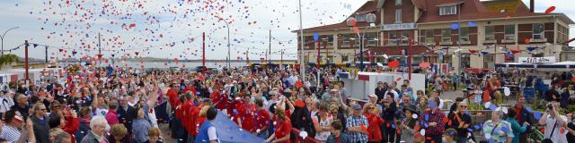 Le 14 juillet place du Général de Gaulle, reportage photographique sur l'archipel de Saint Pierre et Miquelon, collectivité française d'Outre Mer d'Amérique du Nord, le 14 juillet 2014